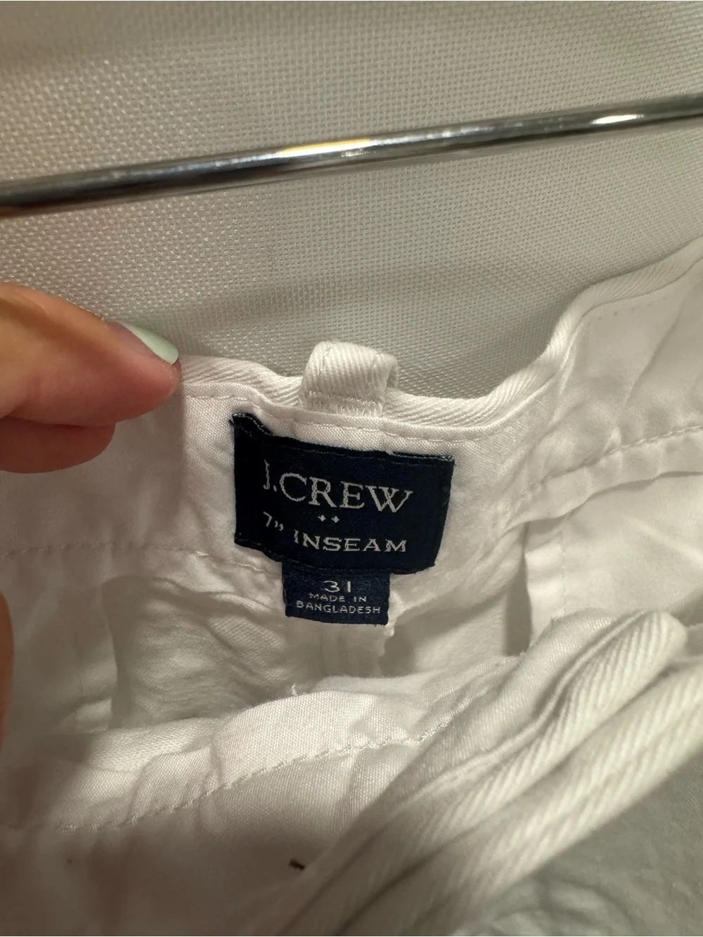 J. Crew White Mens Cotton Shorts